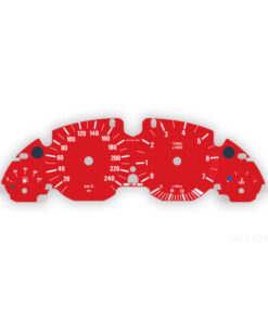 BMW E53: Gauge Faces - 140 MPH/240 KMH - 7000 RPM - OPTIONS - Red