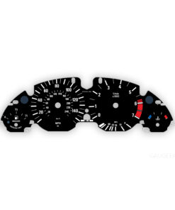 BMW E53: Gauge Faces - 140 MPH/240 KMH - 7000 RPM - OPTIONS - Black