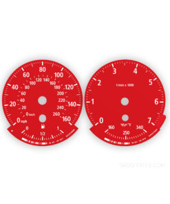 BMW E63/E64: Gauge Faces – 160MPH/ 260KMH  - 7000 RPM – OPTIONS – Red