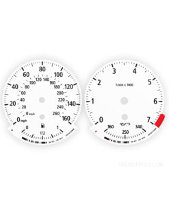 BMW E63/E64: Gauge Faces – 160MPH/ 260KMH  - 7000 RPM – OPTIONS – White