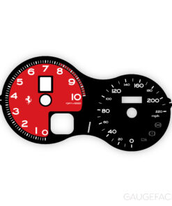 Ferrari 575M Maranello (Type F133) Gauge Face - Black / Red