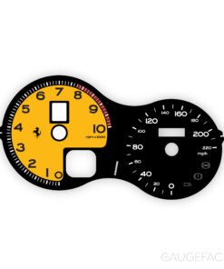 Ferrari 575M Maranello (Type F133) Gauge Face - Black / Yellow