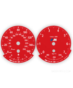BMW E63/64 M-Logo: Gauge Faces – 160MPH/ 260KMH - 7000 RPM – OPTIONS – Red