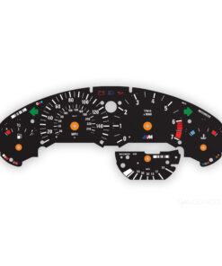 BMW E36 M-Logo: Gauge Faces - 320i - 140MPH/240KMH - 7000 RPM - OPTIONS - Black