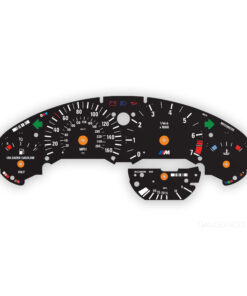 BMW E36 M-Logo: Gauge Faces - 328i/328is - 160MPH/260KMH - 7000 RPM - OPTIONS - Black (Copy)