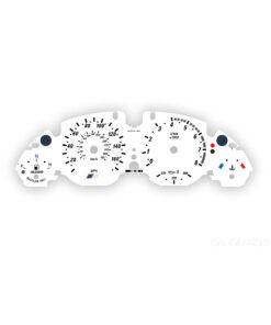 BMW E53 M-Logo: Gauge Faces -  4.6is/4.8is - 160PMH/280KMH - 8000 RPM - OPTIONS - White