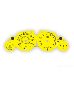 BMW E53 M-Logo: Gauge Faces -  4.6is/4.8is - 160PMH/280KMH - 8000 RPM - OPTIONS - Yellow