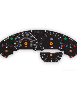 BMW E36 M-Logo: Gauge Faces - M3 - 160 MPH/280 KMH - 8000 RPM - Black