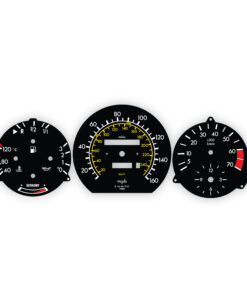 Mercedes W126 (1979-91) Gauge Faces - OPTIONS - Black