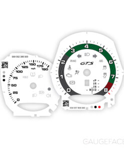 For Porsche (981/718) Boxster & Cayman GTS: Gauge Faces - OPTIONS - Heritage Design Edition - White