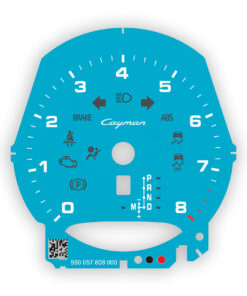 For Porsche 718 Cayman: Gauge Face Tachometer - OPTIONS – Miami Blue