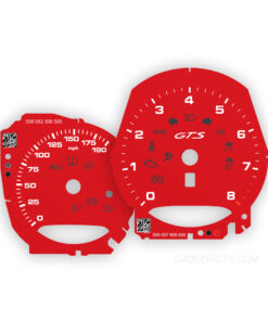 For Porsche (981/ 718) Boxster & Cayman GTS: Gauge Faces - OPTIONS - Guards Red