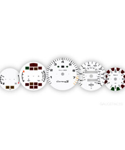 For Porsche 911 993 Carrera S: Gauge Faces Set - OPTIONS - 180 mph / 300 km/h - White