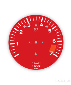 For Porsche 911G G50 (1987-1989): Gauge Face Tachometer - 7000 RPM - Red