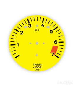 For Porsche 911G G50 (1987-1989): Gauge Face Tachometer - 7000 RPM - Yellow