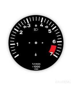 For Porsche 911G G50 (1987-1989): Gauge Face Tachometer - 7000 RPM - Black
