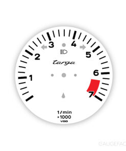 For Porsche 911G G50 Targa (1987-1989): Gauge Face Tachometer - 7000 RPM - White (Copy)