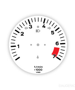 For Porsche 911G G50 (1987-1989): Gauge Face Tachometer - 7000 RPM - White