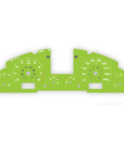 For Porsche Cayenne 955 / 957 Base / GTS / S: Gauge Face – OPTIONS – Acid Green