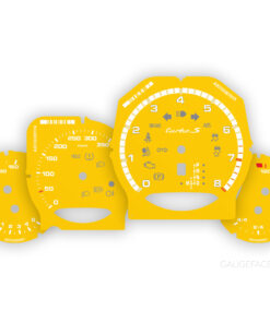 Custom Order: Porsche Panamera Turbo S Gauge Faces Set - EU-Spec - Speed Yellow