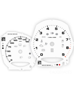 For Porsche 981 Boxster & Cayman S 3.4L: Gauge Faces - OPTIONS - White