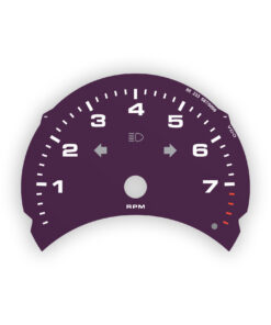 For Porsche 911 996.1 / Boxster 986.1: Gauge Face Tachometer - Vesuvio Purple