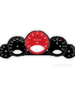 For Porsche 911 997.1: Gauge Faces Set - Black/Red