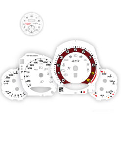Custom Order: Porsche 911 991.2 Gauge Faces - White/Red