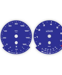 BMW E60 Alpina Style Gauge Faces - OPTIONS – 7500 RPM – Alpina Blue