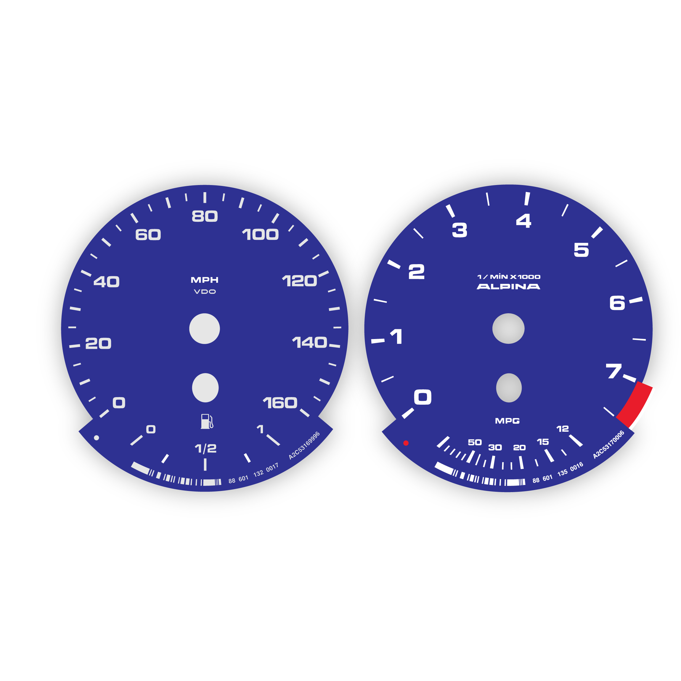 BMW-E60-gauge-faces-set---Blue---Alpina