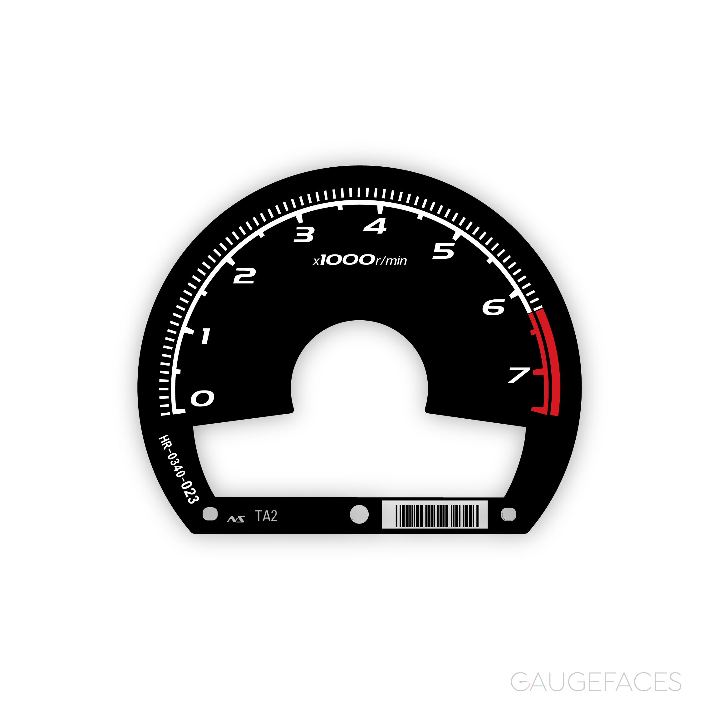 Honda-Civic-Hybrid-gauge-face-tachometer-2006-2011-black