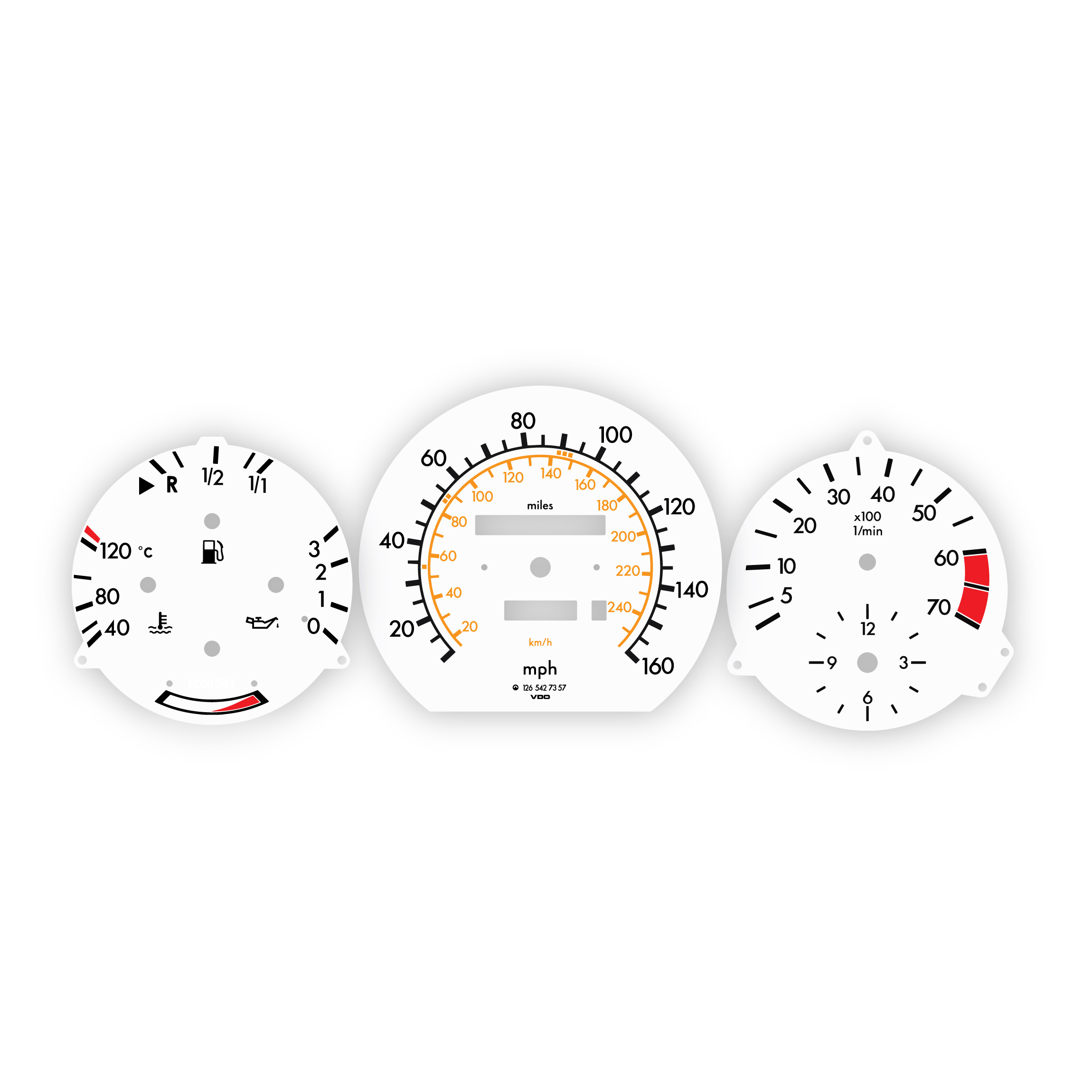 Mercedes-1979-91-W126-gauge-faces-set---White