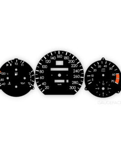 Mercedes W124 AMG (1984-97) Gauge Faces - OPTIONS - Black