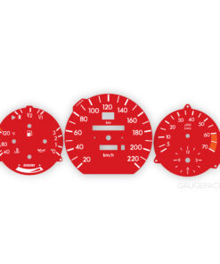 Mercedes W124 (1984-97) Gauge Faces - OPTIONS - Red