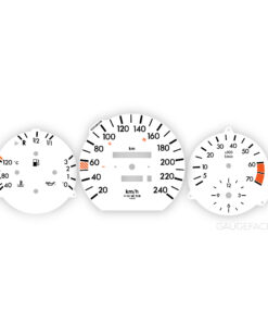 Mercedes W124 (1984-97) Gauge Faces - OPTIONS - White