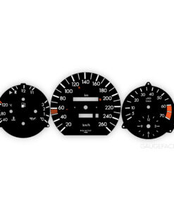 Mercedes W124 (1984-97) Gauge Faces - OPTIONS - Black