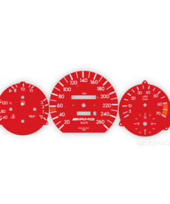 Mercedes W124 (1984-97) Gauge Faces - OPTIONS - Red