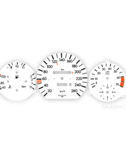 Mercedes W124 (1984-97) Gauge Faces - OPTIONS - White