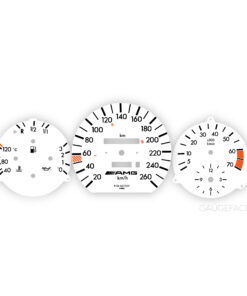 Mercedes W124 AMG (1984-97) Gauge Faces - OPTIONS - White