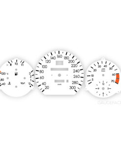Mercedes W124 AMG (1984-97) Gauge Faces - OPTIONS - White