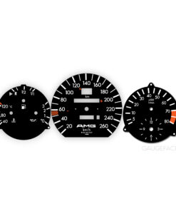 Mercedes W124 AMG (1984-97) Gauge Faces - OPTIONS - Black