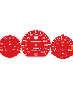 Mercedes W124 AMG (1984-97) Gauge Faces - OPTIONS - Red