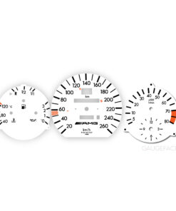 Mercedes W124 AMG (1984-97) Gauge Faces - OPTIONS - White