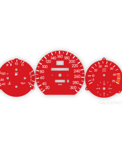 Mercedes W124 AMG (1984-97) Gauge Faces - OPTIONS - Red