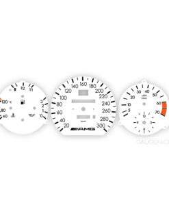 Mercedes W124 AMG (1984-97) Gauge Faces - OPTIONS - White
