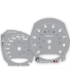 For Porsche 718 & 981 Spyder: Gauge Faces – OPTIONS – Arctic Gray