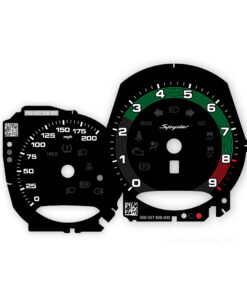 For Porsche 718 / 981 Boxster Spyder: Gauge Faces - OPTIONS - Heritage Design Edition – Black