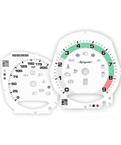 For Porsche 718 / 981 Boxster Spyder: Gauge Faces - OPTIONS - Heritage Design Edition – White