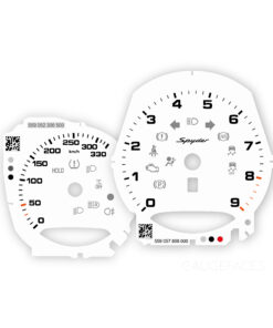 For Porsche 718 & 981 Spyder: Gauge Faces – OPTIONS – White