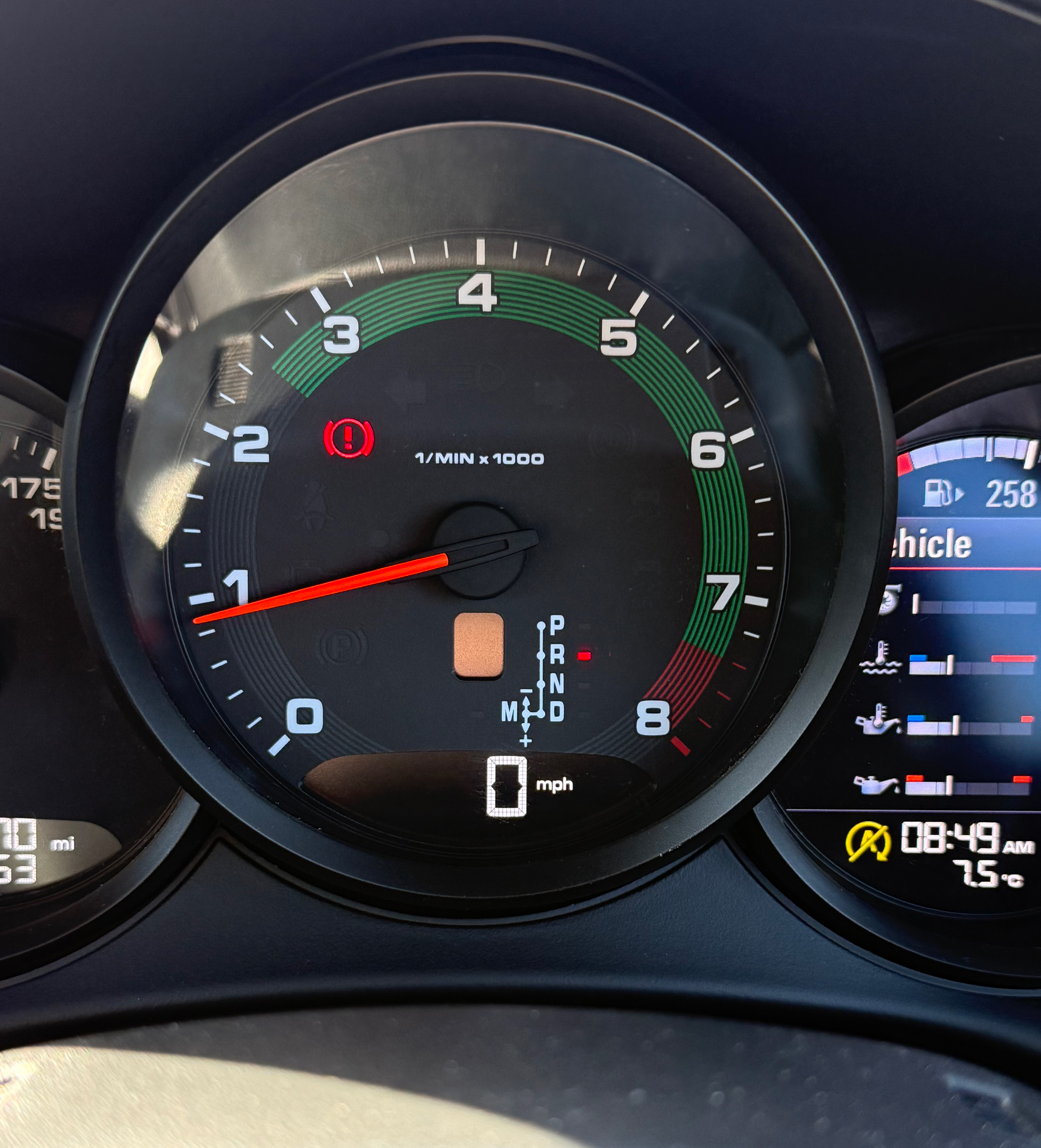 Porsche-718-instrument-cluster-gauge-face0rev-counter-heritage-desing-edition---black-wuth-terro-style-ring-tachometer
